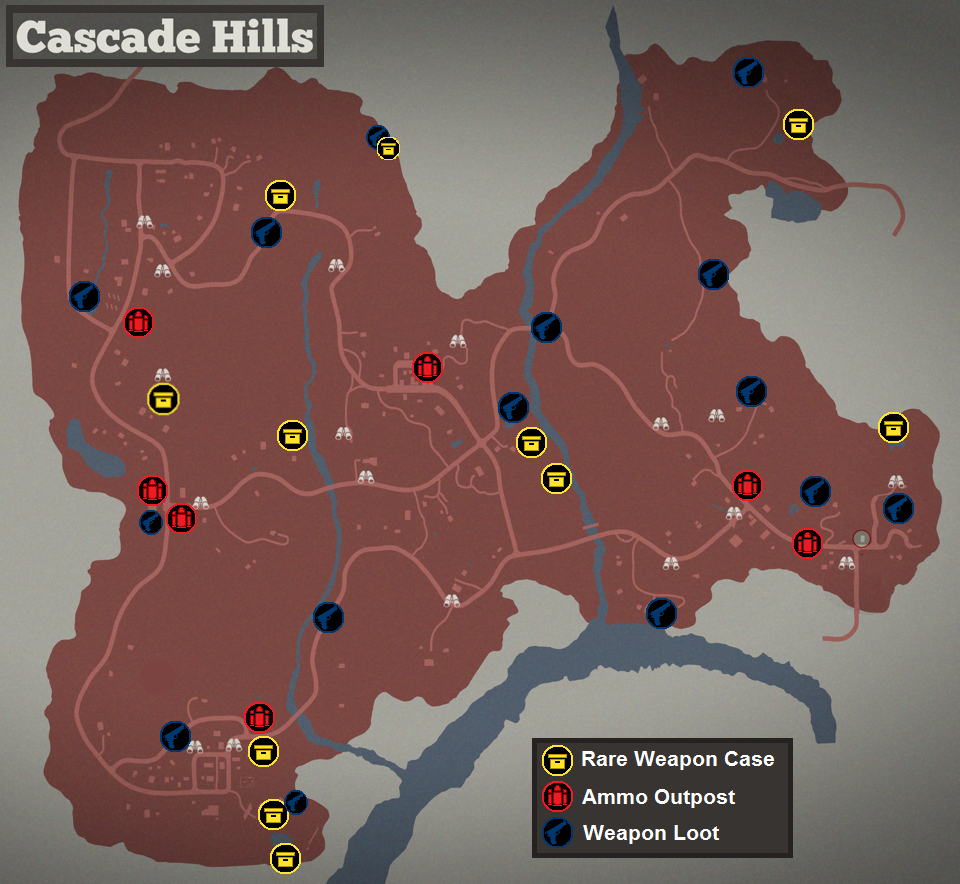 Cascade Hills Rare Loot Map Locations